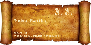 Medve Mónika névjegykártya